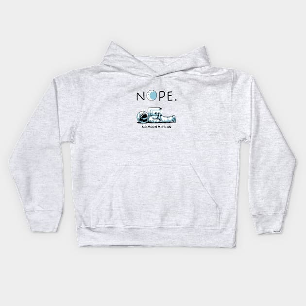 No Moon Mission Kids Hoodie by ES427